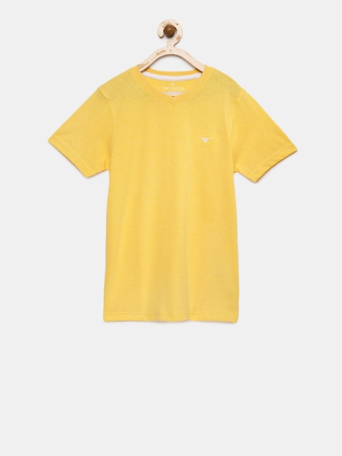 

Fame Forever by Lifestyle Boys Yellow Solid V-Neck T-shirt