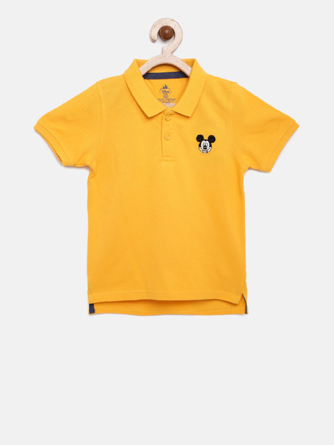 

Juniors by Lifestyle Boys Yellow Solid Polo Collar T-shirt