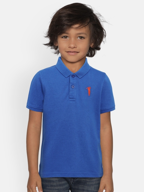 

Bossini Boys Blue Solid Polo Collar T-shirt