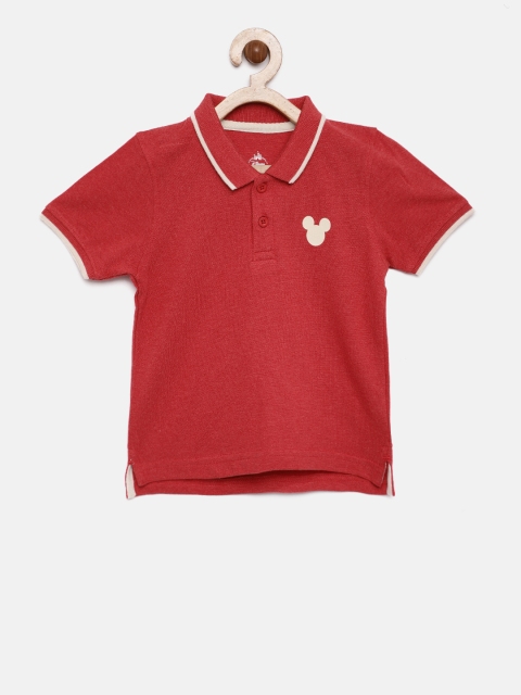 

Juniors by Lifestyle Boys Red Solid Polo Collar T-shirt