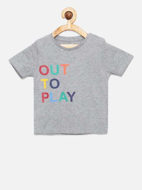 

Juniors by Lifestyle Boys Grey Printed Round Neck T-shirt
