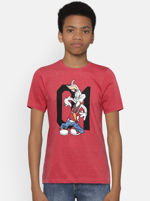 

Fame Forever by Lifestyle Boys Red Printed Round Neck T-shirt