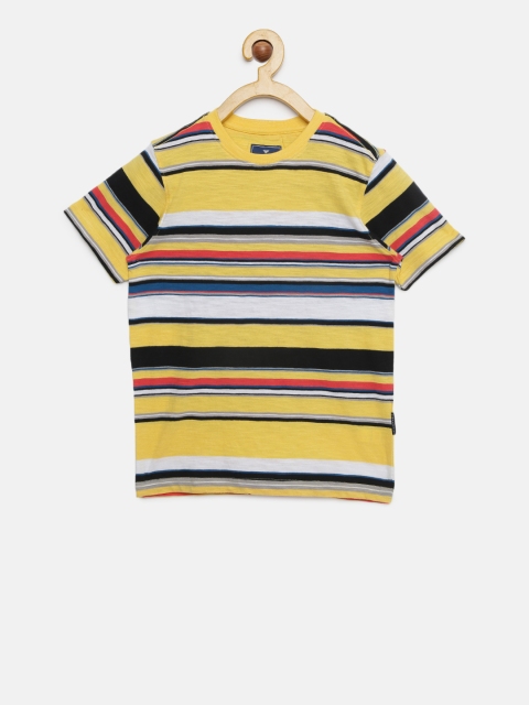 

Fame Forever by Lifestyle Boys Multicoloured Striped Round Neck T-shirt, Multi