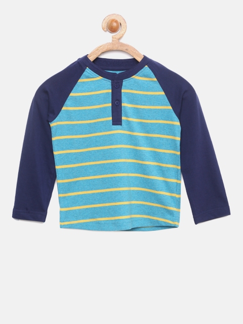 

Juniors by Lifestyle Boys Blue Striped Round Neck T-shirt