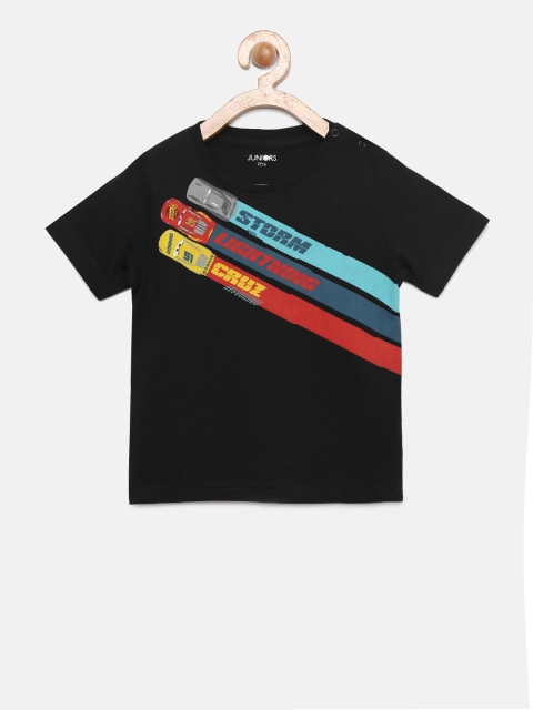 

Juniors by Lifestyle Boys Black Printed Round Neck T-shirt
