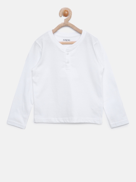 

Juniors by Lifestyle Boys White Solid T-shirt