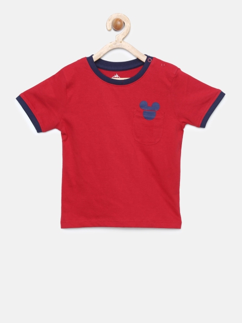 

Juniors by Lifestyle Boys Red Solid Round Neck T-shirt