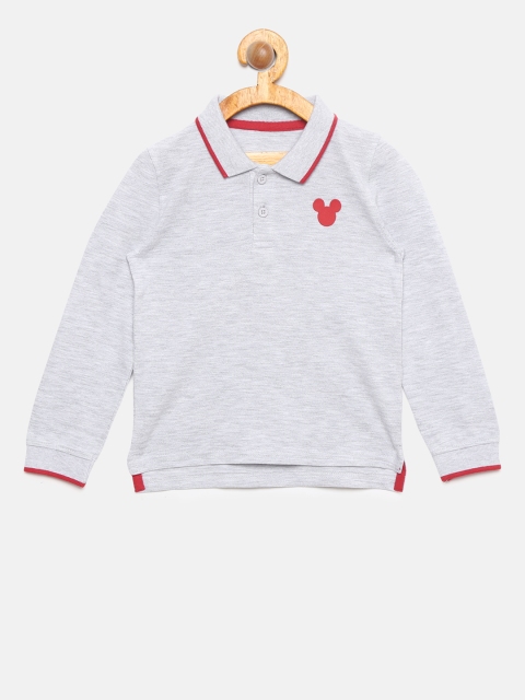 

Juniors by Lifestyle Boys Grey Solid Polo Collar T-shirt