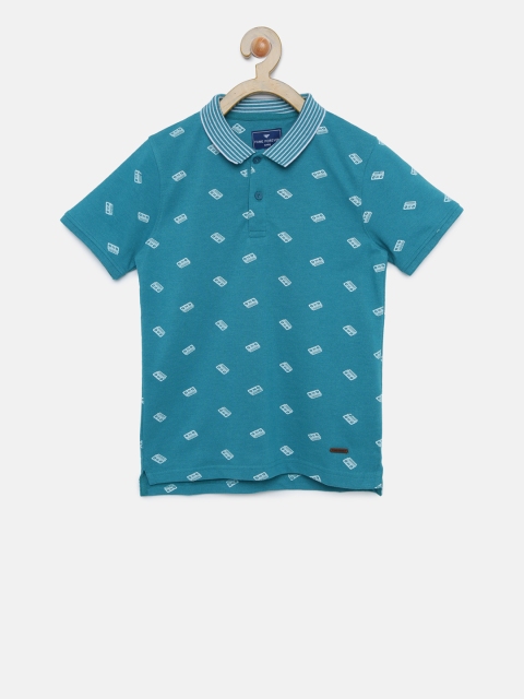 

Fame Forever by Lifestyle Boys Blue Printed Polo T-shirt