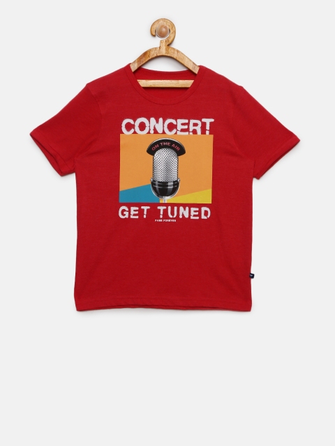 

Fame Forever by Lifestyle Boys Red Printed Round Neck T-shirt