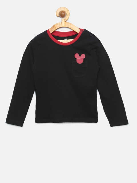 

Juniors by Lifestyle Boys Black Solid Round Neck T-shirt
