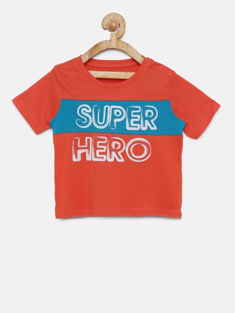 

Juniors by Lifestyle Boys Orange Printed T-shirt