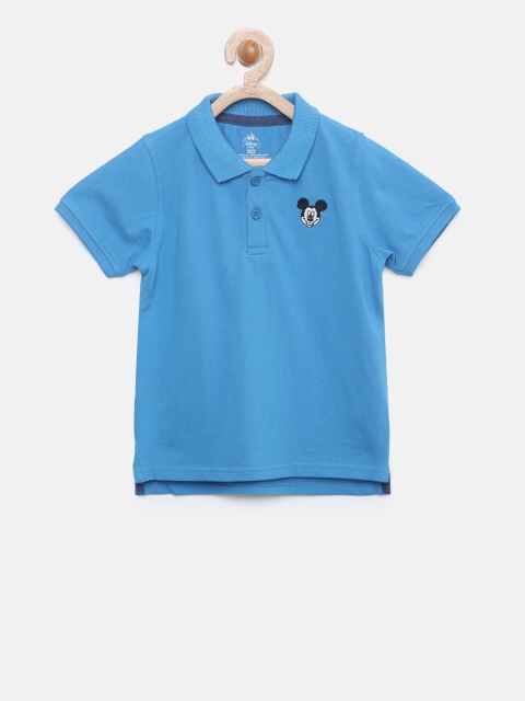 

Juniors by Lifestyle Boys Blue Solid Polo Collar T-shirt
