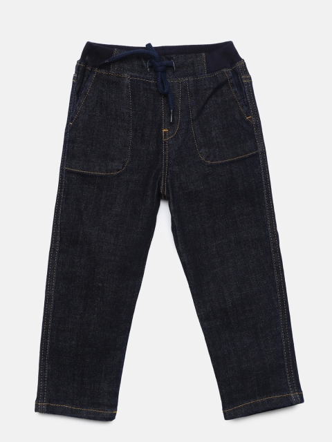 

Juniors by Lifestyle Boys Navy Blue Regular Fit Mid-Rise Clean Look Jeans