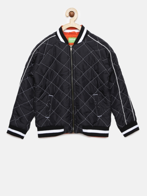 

Bossini Boys Black Solid Quilted Jacket