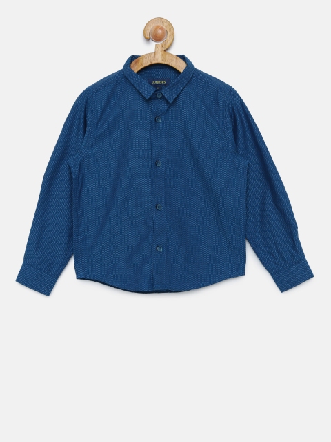 

Juniors by Lifestyle Boys Blue Regular Fit Printed Casual Shirt
