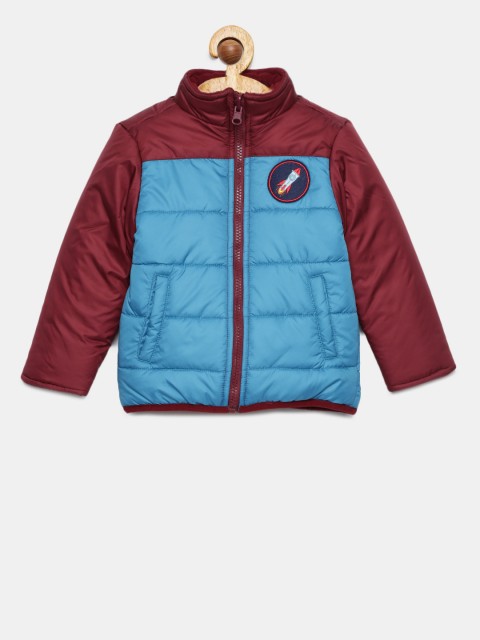 

Juniors by Lifestyle Boys Blue Colourblocked Reversible Puffer Jacket