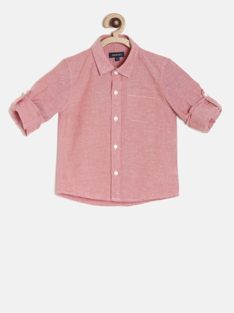 

Juniors by Lifestyle Boys Pink Solid Casual Shirt