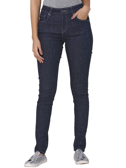 

Vero Moda Women Blue Skinny Fit Mid-Rise Clean Look Stretchable Printed Jeans