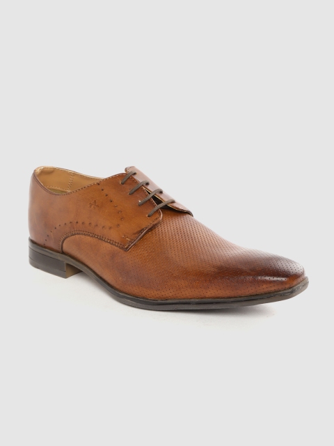 

Arrow Men Tan Brown Leather Perforated Formal Derbys