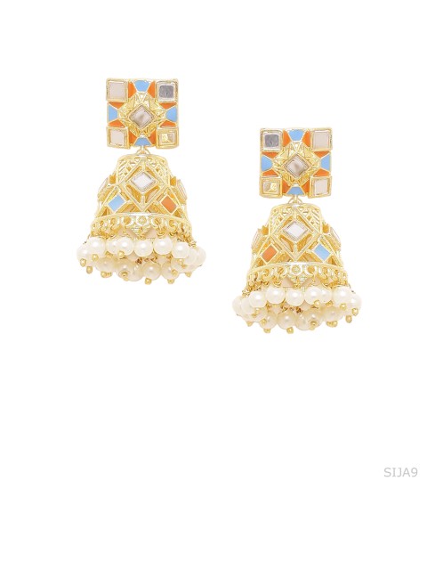 

Studio Voylla Gold-Plated Dome Shaped Jhumkas