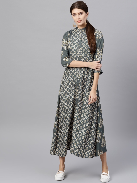 

GERUA Women Grey Printed Maxi Dress