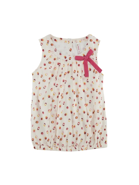 

CHALK by Pantaloons Girls Off-White Printed Blouson Top