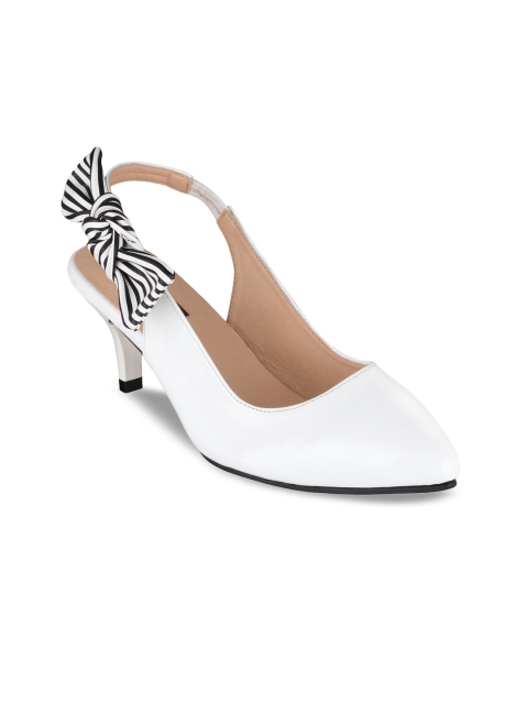

SHUZ TOUCH Women White Solid Pumps