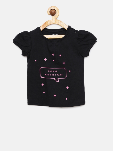 

Juniors by Lifestyle Girls Black Printed Top