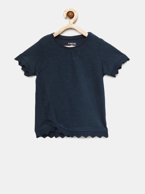 

Juniors by Lifestyle Girls Navy Blue Solid Top