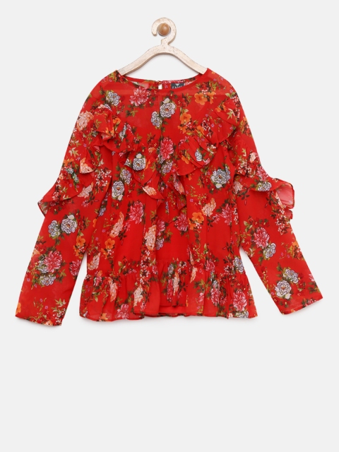 

Fame Forever by Lifestyle Girls Red Printed Top