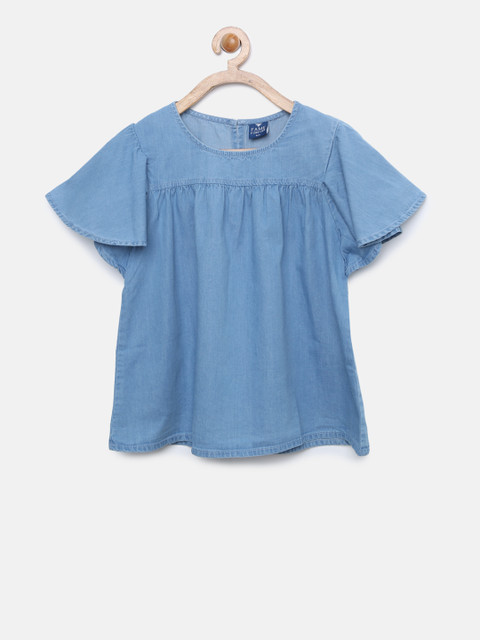 

Fame Forever by Lifestyle Girls Blue Solid Top