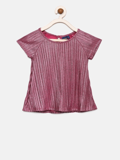 

Juniors by Lifestyle Girls Pink Self-design A-Line Top