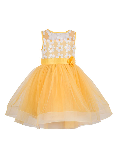

Toy Balloon kids Girls Yellow Embellished Fit and Flare Dress