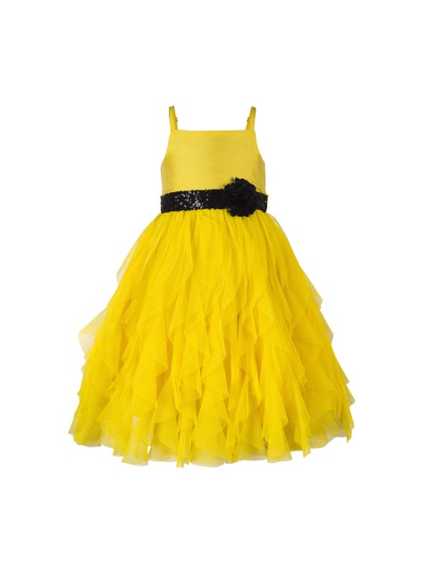 

Toy Balloon kids Girls Yellow Embellished Fit and Flare Dress