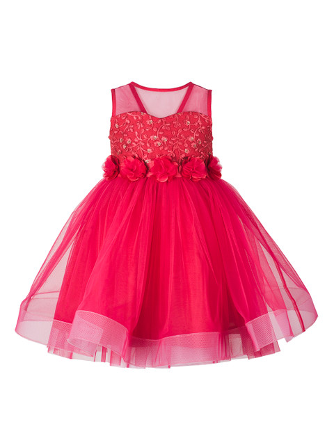 

Toy Balloon kids Girls Coral Embellished Fit and Flare Dress