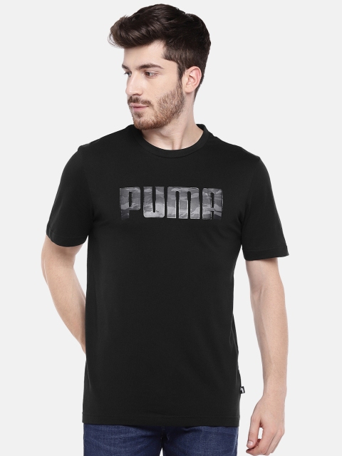 

Puma Men Black Printed Camo Logo T-shirt