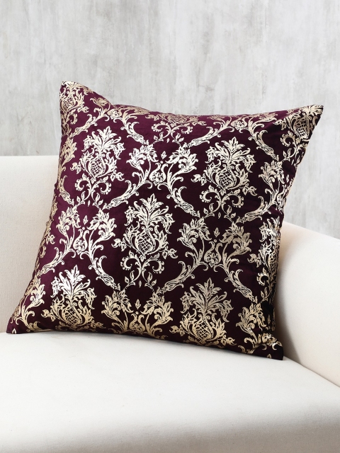 

Pure Home and Living Purple Ethnic Motifs Square Cushion Cover