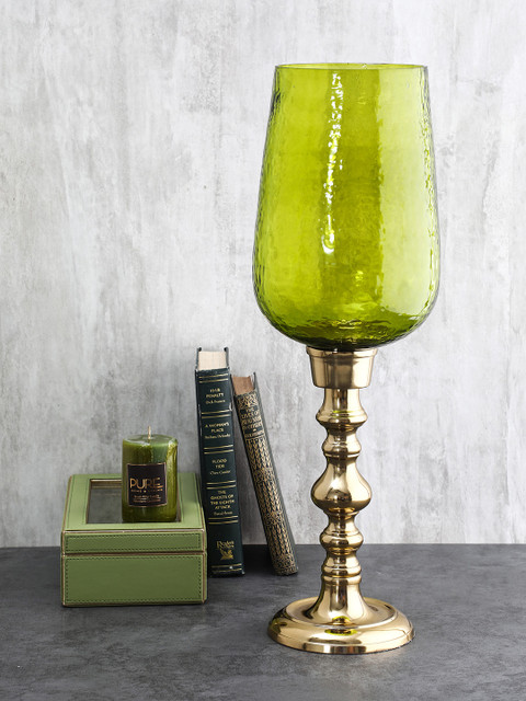 

Pure Home and Living Green Glass Candle holders