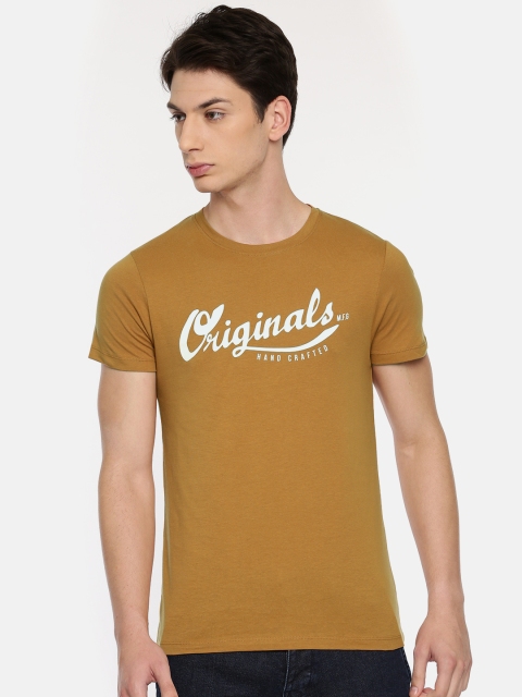 

Jack & Jones Men Brown Printed Slim Fit Round Neck T-shirt