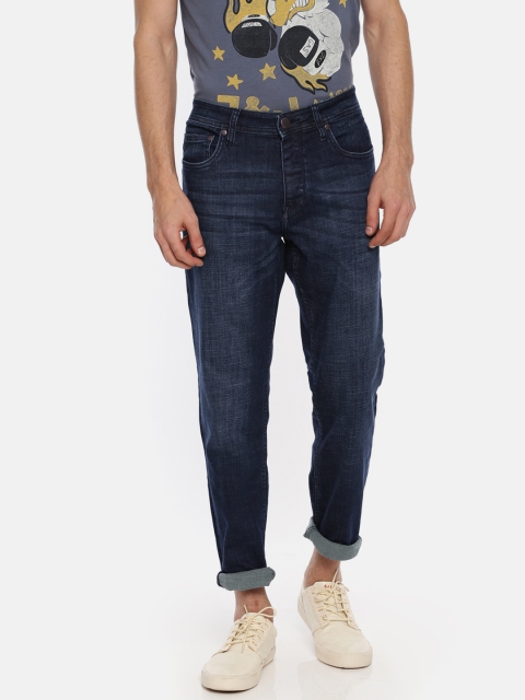 

Jack & Jones Men Blue Mike Regular Fit Mid-Rise Clean Look Stretchable Jeans
