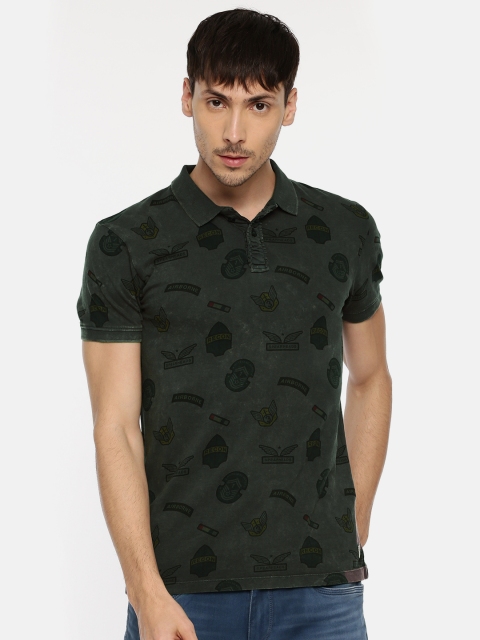 

Jack & Jones Men Grey Printed Polo Collar T-shirt