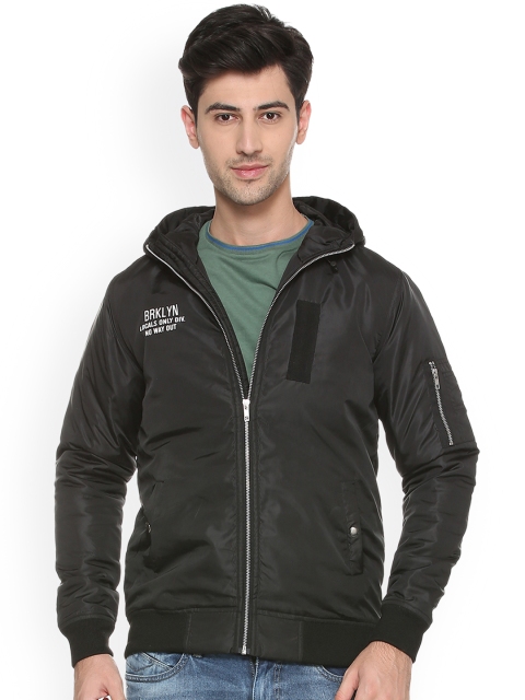 

People Men Black Solid Bomber