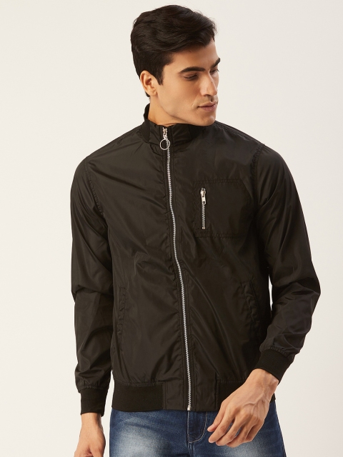 

People Men Black Solid Bomber Jacket