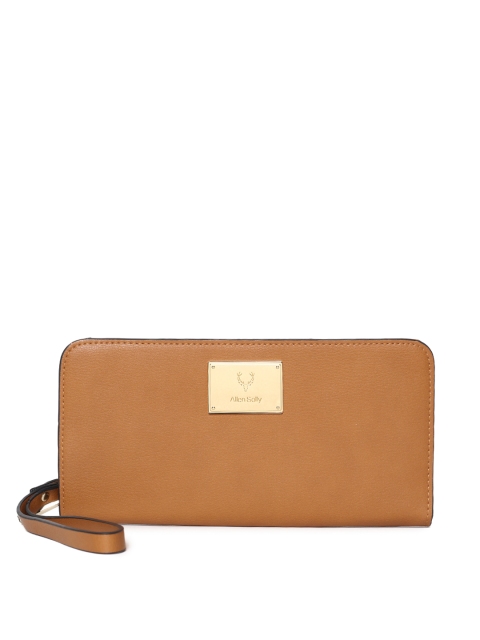 

Allen Solly Women Tan Brown Solid Zip Around Wallet