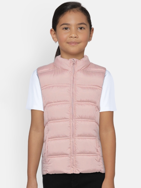 

GAP Girls' Pink Solid Puffer Jacket