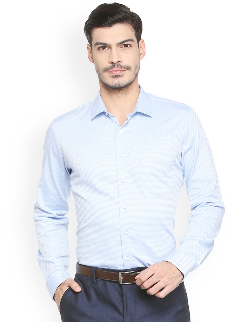 

Van Heusen Men Blue Slim Fit Self Design Formal Shirt