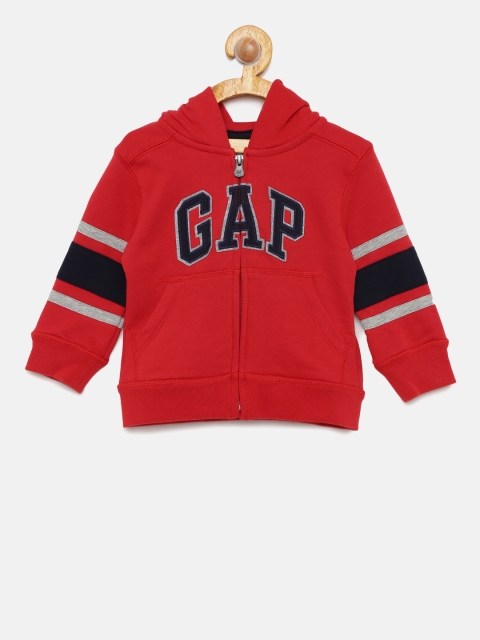 

GAP Boys' Red Printed Logo Hoodie in French Terry