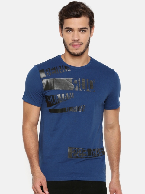 

Being Human Clothing Men Navy Blue Printed T-shirt