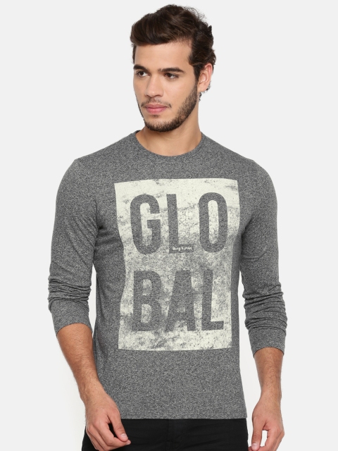 

Being Human Men Grey Printed Round Neck T-shirt